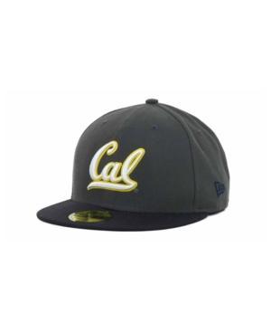 New Era California Golden Bears 2-tone Graphite And Team Color 59fifty Cap