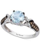 Le Vian Aquamarine (9/10 Ct. T.w.) And Diamond (1/5 Ct. T.w.) Ring In 14k White Gold