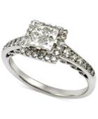 Diamond Quad Halo Engagement Ring (1 Ct. T.w.) In 14k White Gold