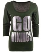 Blue 84 Women's Long-sleeve Portland State Vikings Flicker T-shirt