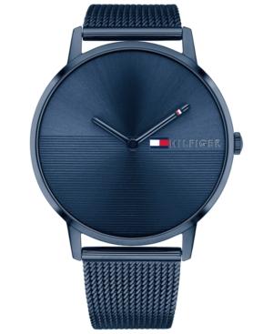 Tommy Hilfiger Women's Blue Stainless Steel Mesh Bracelet Watch 40mm, Created For Macy's