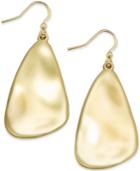 Inc International Concepts Silver-tone Hammered Metal Drop Earring