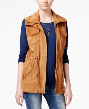 American Rag Faux-suede Utility Vest, Created For Macy's