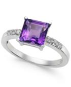 Amethyst (1-3/4 Ct. T.w.) & Diamond Accent Ring In 14k White Gold