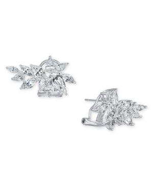 Danori Silver-tone Crystal Flower Stud Earrings, Created For Macy's