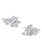 Danori Silver-tone Crystal Flower Stud Earrings, Created For Macy's