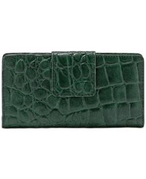 Fossil Sydney Leather Croc-embossed Tab Clutch