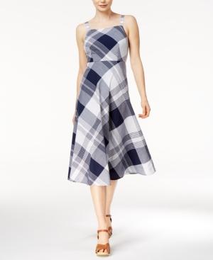 Maison Jules Plaid Midi Dress, Only At Macy's