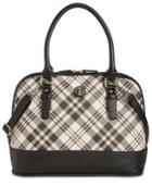Giani Bernini Saffiano Plaid Dome Satchel, Created For Macy's