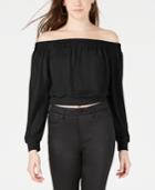 Material Girl Juniors' Off-the-shoulder Sweatshirt, Created For Macy's