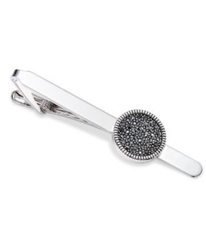 Sutton By Rhona Sutton Silver-tone Jet Cubic Zirconia Tie Clip
