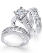 Diamond Princess Cluster Bridal Set (4 Ct. T.w.) In 14k White Gold