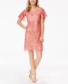 Taylor Floral-embroidered-mesh Shift Dress
