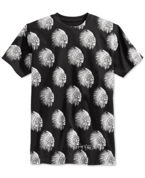 Ring Of Fire Allover Glowing Chief-heads T-shirt