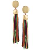 Trina Turk Gold-tone Multicolor Tassel Drop Earrings