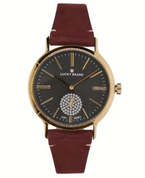 Lucky Brand Womens Ventana Berry Leather Watch 34 Mm