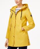 Nautica Hooded Water-resistant A-line Raincoat