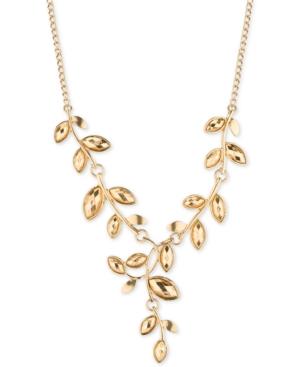 2028 Gold-tone Vine Leaf Lariat Necklace, A Macy's Exclusive Style