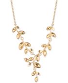2028 Gold-tone Vine Leaf Lariat Necklace, A Macy's Exclusive Style