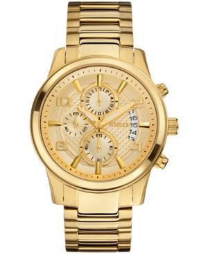 Guess Men's Chronograph Gold-tone Stainless Steel Bracelet Watch 44mm U0075g5