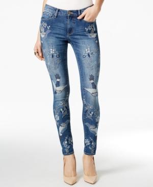Buffalo David Bitton Faith Embroidered Birdys Wash Skinny Jeans
