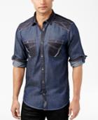Inc International Concepts Men's Colorblocked Chambray Shirt, Only At Macy's