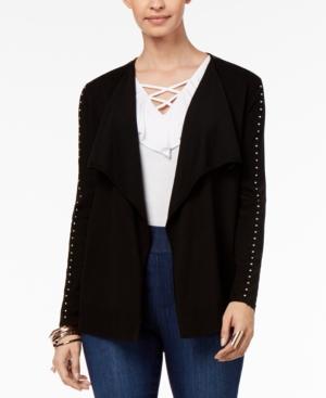 Thalia Sodi Illusion-back Studded Cozy Cardigan, Created For Macy's