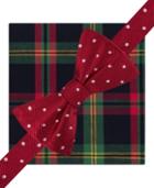 Tommy Hilfiger Dot Pre-tied Bow Tie And Jamming Pocket Square Set