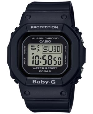 Baby-g Women's Digital Black Resin Strap Watch 40mm