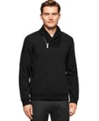 Calvin Klein Quilted Fleece Shawl Neck Sweater