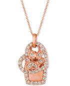 Le Vian Nude Diamond Dog Paw Heart 20 Pendant Necklace (7/8 Ct. T.w.) In 14k Rose Gold
