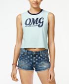 Hybrid Juniors' Omg Graphic Crop Tank