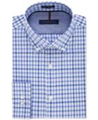 Tommy Hilfiger Men's Slim-fit Non-iron English Blue Check Dress Shirt