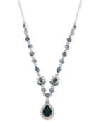 Givenchy Colored Crystal Teardrop Necklace