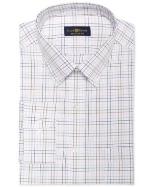 Club Room Estate Wrinkle Resistant Vineyard Check Dress Shirt