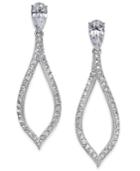 Danori Silver-tone Pave Drop Earrings, Created For Macy's