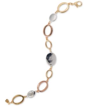 Nine West Tri-tone Link Bracelet