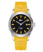 Lacoste Watch, Men's Yellow Rubber Strap 2010398