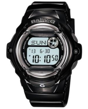 Baby-g Women's Digital Black Resin Strap Watch 46x43mm Bg169r-1
