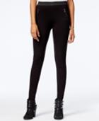 Material Girl Juniors' Zipper-trim Moto Leggings, Only At Macy's