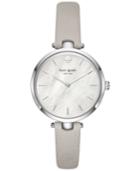 Kate Spade New York Women's Holland Gray Leather Strap Watch 34mm Gift Set