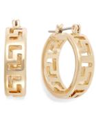 Charter Club Gold-tone Greek Key Small Hoop Earrings