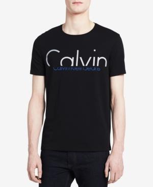 Calvin Klein Jeans Men's Cropped Metallic Crew Graphic T-shirt