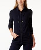 Charter Club Long-sleeve Front-zip Jacket, Only At Macy's