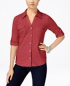Style & Co. Petite Utility Shirt, Only At Macy's