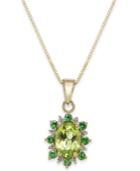 Multi-gemstone (1-1/4 Ct. T.w.) & Diamond Accent 18 Pendant Necklace In 14k Gold