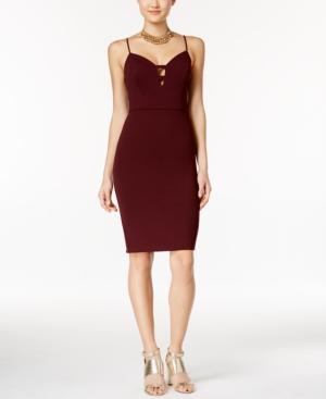B Darlin Juniors' Deep V Bodycon Dress