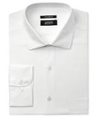 Alfani Men's Classic/regular Fit Performance Stretch Easy-care White Twill Textured Dress Shirt, Only At Macy's