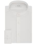 Calvin Klein Men's Steel Slim-fit Non-iron Performance Stretch Mandarin Collar White Dress Shirt