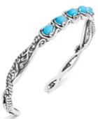 Carolyn Pollack Turquoise Five-stone Sterling Silver Cuff